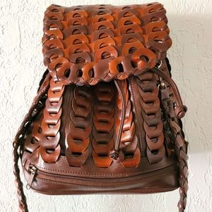 Two tones leather bag